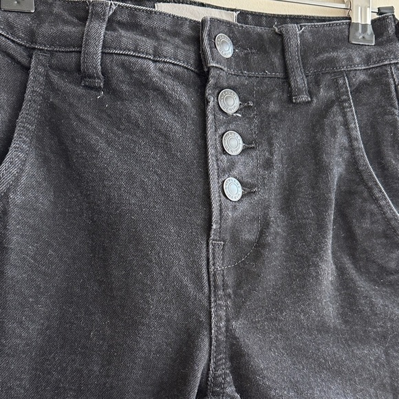 Everlane The Wide Leg Button-Fly Jeans, Black, Size 24 Regular - Picture 16 of 16